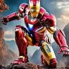 Marvel iron man superhero Diamond With Numbers