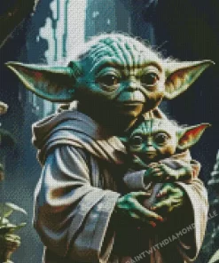 Master Yoda And Baby Yoda diamond paints