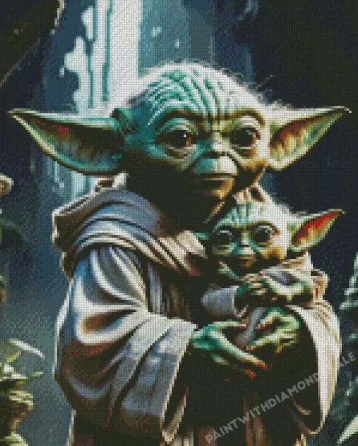 Master Yoda And Baby Yoda diamond paints