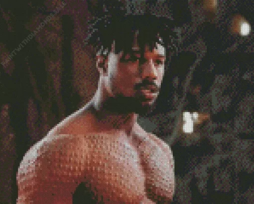 Michael B Jordan Black Panther Diamond Painting