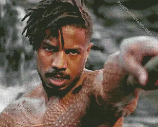 Michael B Jordan In Black Panther Diamond Painting