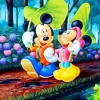 Mickey Mouse And Minnie Walking Diamond Painting