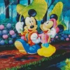 Mickey Mouse And Minnie Walking Diamond Painting