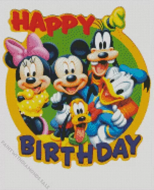 Mickey Mouse Birthday Diamond Painting