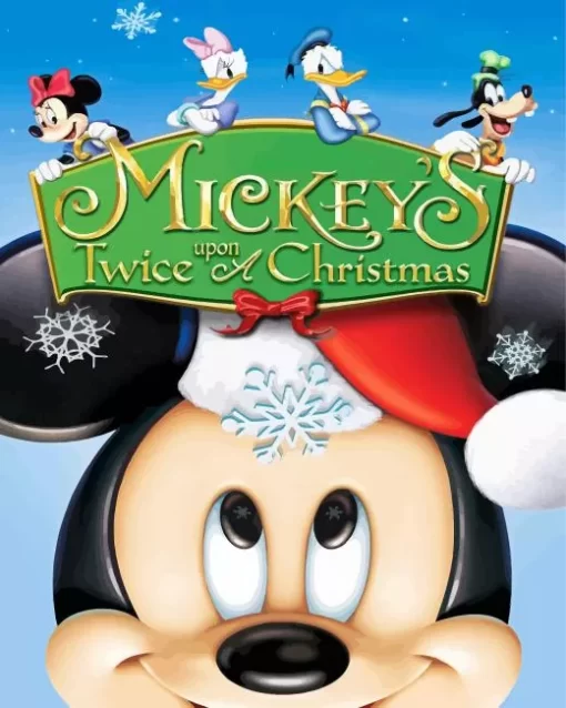 Mickeys Twice Upon a Christmas Mickey Mouse Poster Diamond Painting