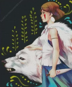 Moro And San Princess Mononoke Diamond Dotz