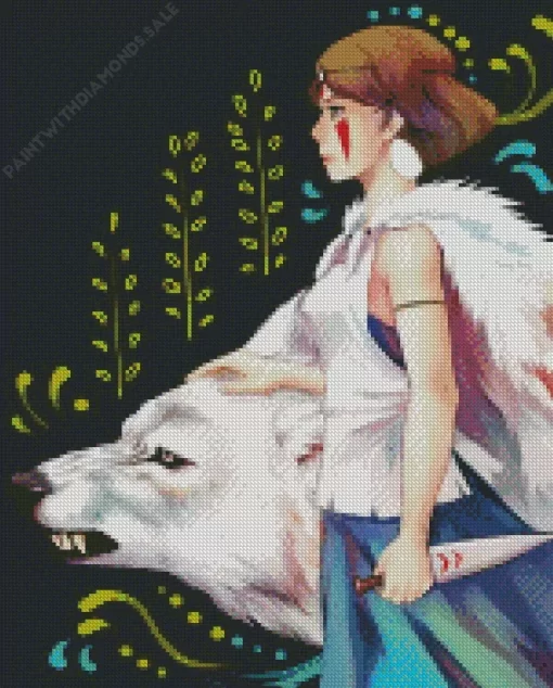 Moro And San Princess Mononoke Diamond Dotz