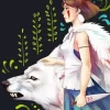 Moro And San Princess Mononoke Diamond Paints