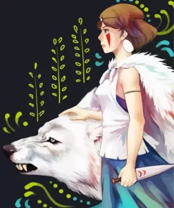 Moro And San Princess Mononoke Diamond Paints