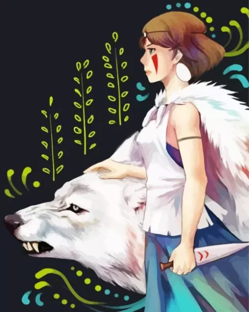 Moro And San Princess Mononoke Diamond Paints