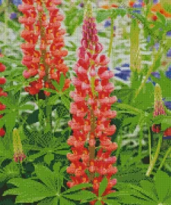 My Castle Lupine Plant Diamond Painting