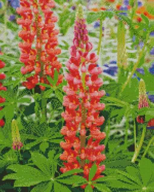 My Castle Lupine Plant Diamond Painting