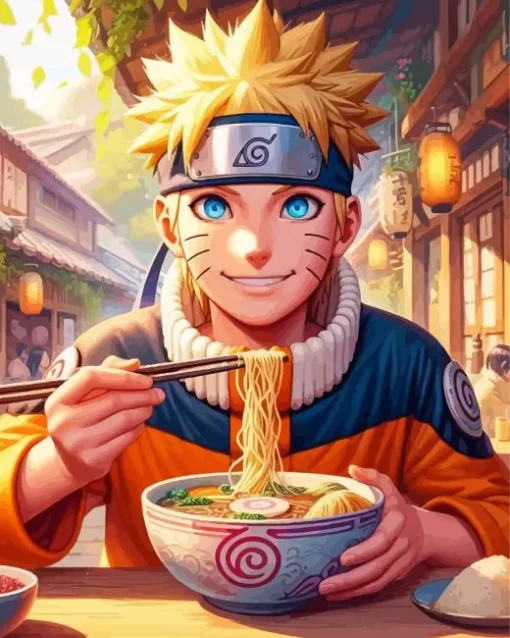 Naruto Eating Noodles Diamond Paintings