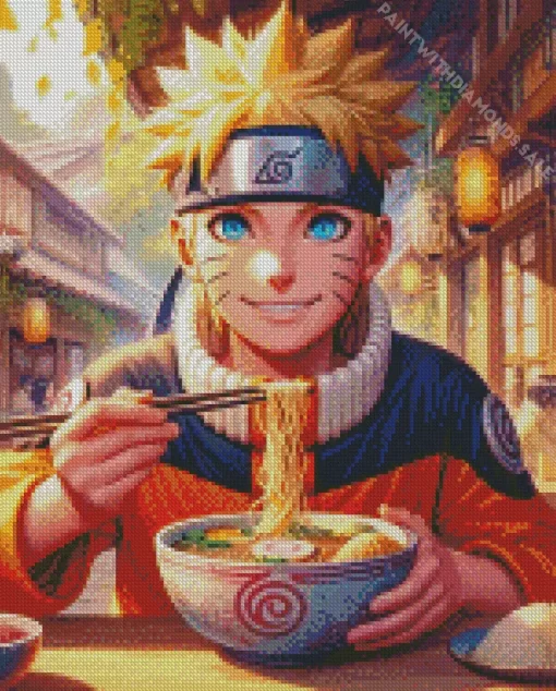 Naruto Eating Noodles Diamond Paints