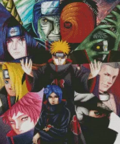 Naruto Shippuden Characters Diamond Paints