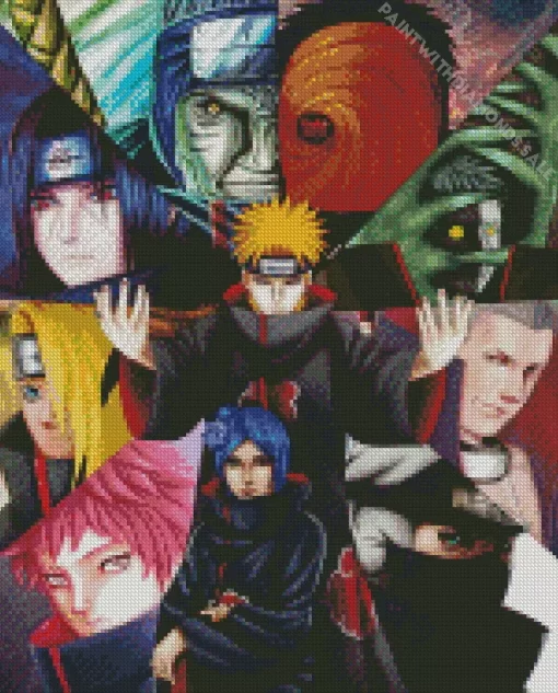 Naruto Shippuden Characters Diamond Paints