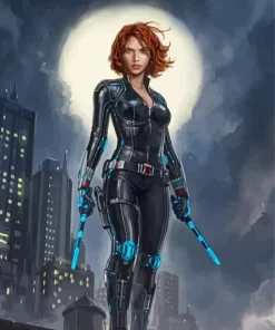 Natasha Romanova Black Widow Character Diamond Paints