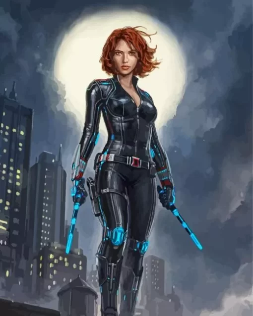 Natasha Romanova Black Widow Character Diamond Paints