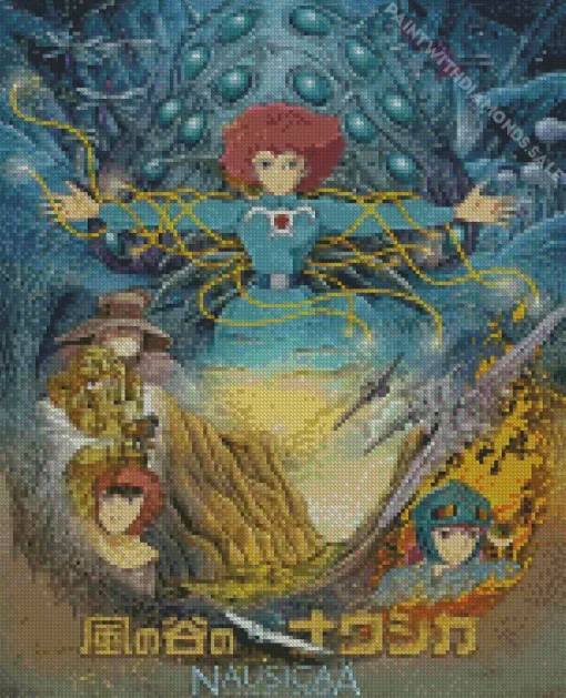 Nausicaa of the Valley of the Wind movie poster Diamond Dotz