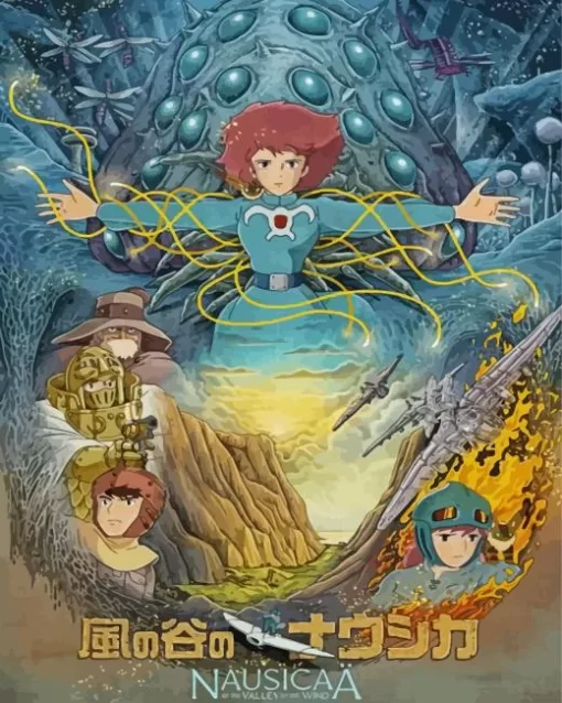 Nausicaa of the Valley of the Wind movie poster Diamond Paints