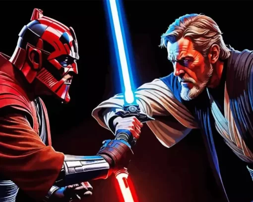 Obi Wan Kenobi And Darth Maul diamond dotz