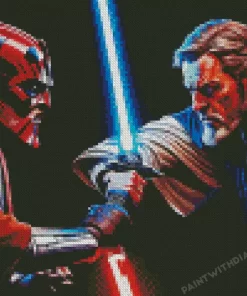 Obi Wan Kenobi And Darth Maul diamond paints