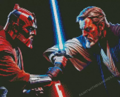 Obi Wan Kenobi And Darth Maul diamond paints