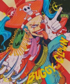 One Piece Buggy The Clown Diamond Paints