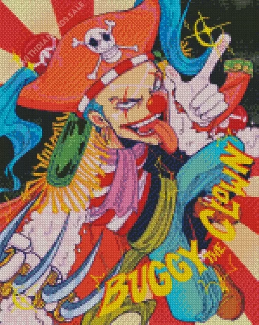 One Piece Buggy The Clown Diamond Paints