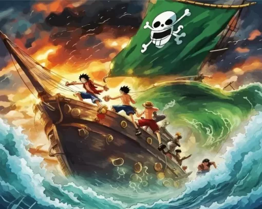 One Piece Ship Diamond Paintings