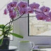 Orchids In Vase Diamond Painting