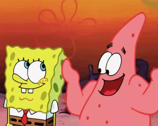 Patrick Star And SpongeBob SquarePants Diamond Painting