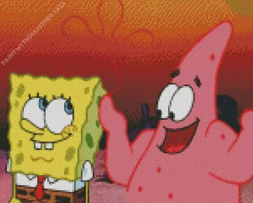 Patrick Star And SpongeBob SquarePants Diamond Painting