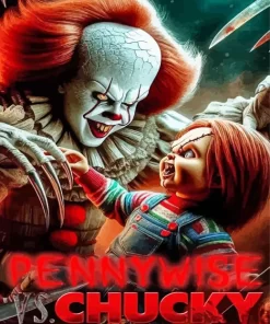 Pennywise and chucky Diamond Paintings