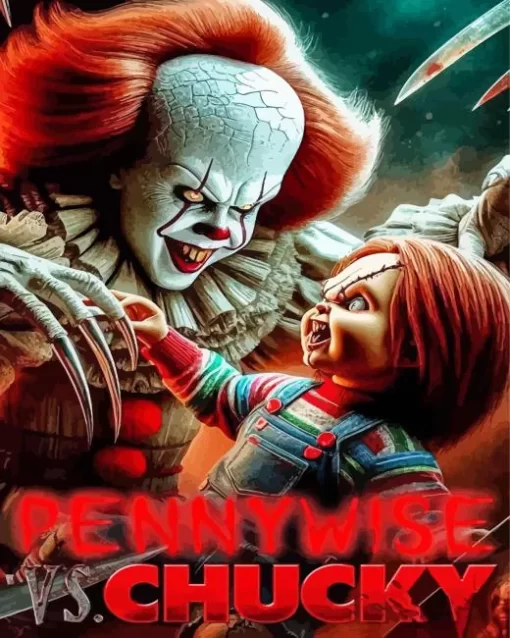 Pennywise and chucky Diamond Paintings