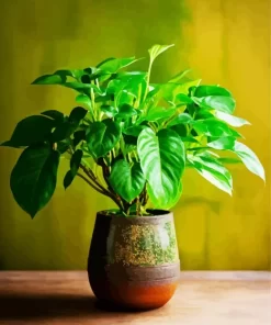 Philodendron In A Decorative Pot Diamond Painting