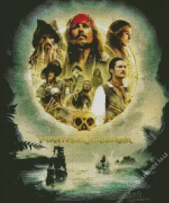 Pirates Of The Caribbean Art Poster Diamond Painting