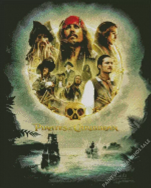 Pirates Of The Caribbean Art Poster Diamond Painting