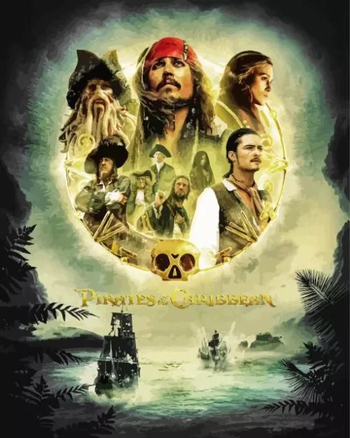 Pirates Of The Caribbean Art Poster Diamond Painting