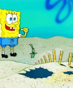 Plankton And SpongeBob Diamond Painting