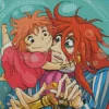 Ponyo And Father Fujimoto Diamond Dotz