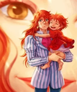 Ponyo And Fujimoto Diamond Paints