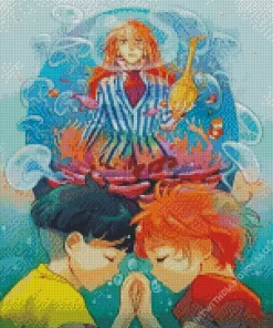 Ponyo And Sosuke With Fujimoto Diamond Dotz