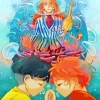 Ponyo And Sosuke With Fujimoto Diamond Paints