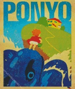 Ponyo Anime Poster Diamond Dotz