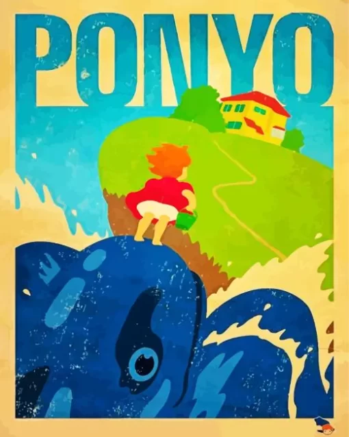 Ponyo Anime Poster Diamond Paints