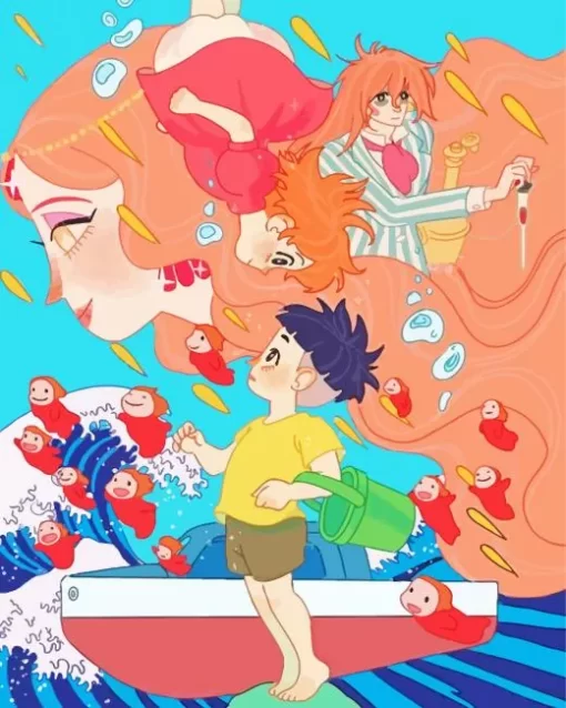 Ponyo Characters Diamond Paints