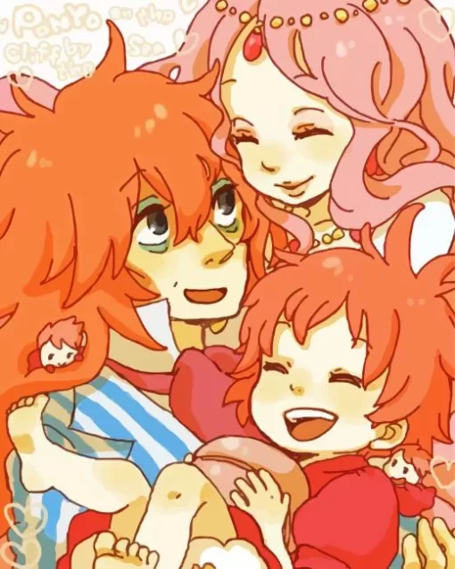 Ponyo Family Diamond Paints