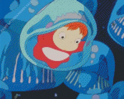 Ponyo In Jellyfish Diamond Dotz