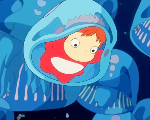 Ponyo In Jellyfish Diamond Paints